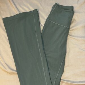 Green lululemon flare leggings